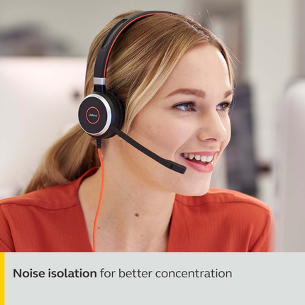 Jabra Evolve 40 MS Stereo USB Headset with Noise-Cancelling Microphone