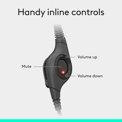 Logitech H390 USB Headset with Noise-Cancelling Microphone, Stereo Audio & USB-A