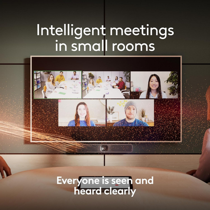 Logitech MeetUp 2 4K USB Video Conferencing Camera with AI Framing for Small Rooms