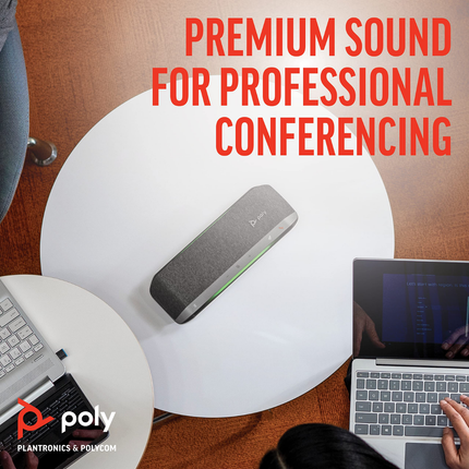 Poly Sync 40 USB & Bluetooth Smart Speakerphone with 30-Hour Battery for Huddle Rooms