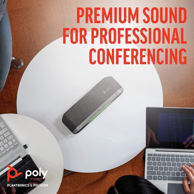 Poly Sync 40 USB & Bluetooth Smart Speakerphone with 30-Hour Battery for Huddle Rooms