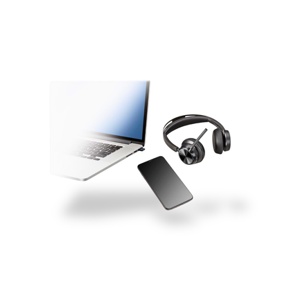 Poly Voyager Focus 2 Wireless Bluetooth Headset with Hybrid ANC, USB Adapter & Teams